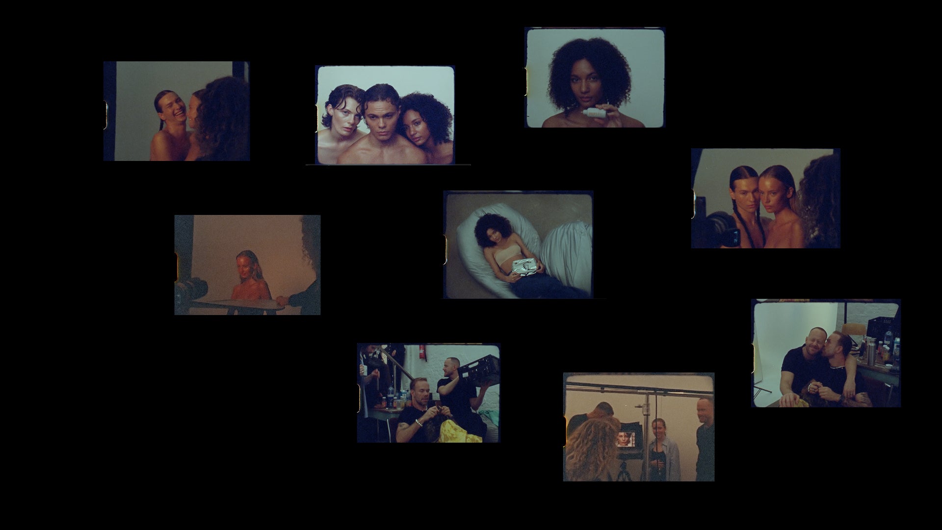 Different frams from a cmapaiggn shoot on a